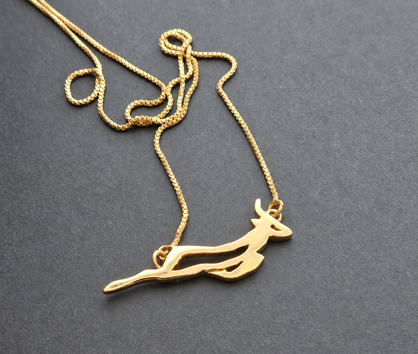 "Bokkie" sterling silver or gold pendant