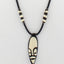 Ebony and Ivory (not real) Bone inlaid pendant on African Phono Vinyl Beads.