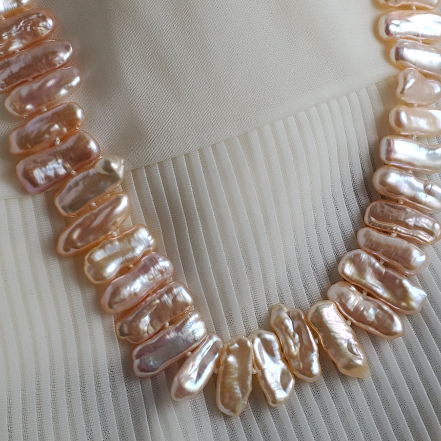 7.0-7.5mm White Freshwater Pearl Necklace - AAA Quality - Pure Pearls
