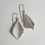 Silver Ruffled Kite Earrings, Micro Fold Formed Kinetic Earrings, Corrugated Silver Earrings
