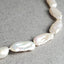 Biwa Stick Freshwater Pearl Necklace, Hand knotted Natural Pearls, Wedding Pearl Necklace.