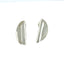 Roll Silver Earring Studs, Half Circle Sterling Silver Studs,