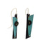 Blue Prisma Crayon and Black Silver Earrings, Denim colored Earrings, Blue and black earrings, Kinetic earrings