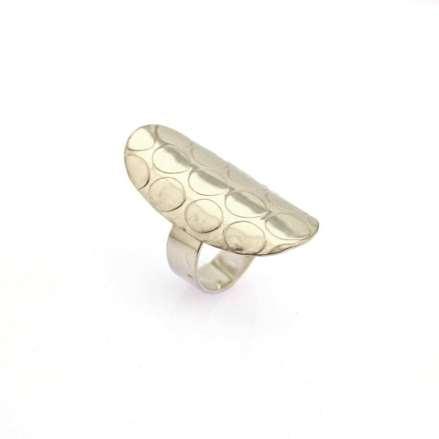 Polka Dot Ring, Adjustable Sterling Silver Ring, Statement Ring, , Silver Dress Ring