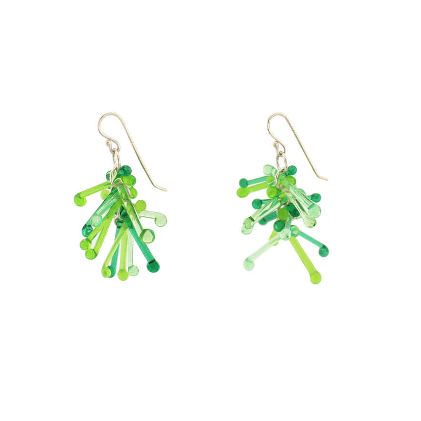 Handmade Glass jack earrings - assorted colors