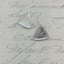 Triangle Stud Earring from Recycled Silver, Handcast silver, Recycled Silver