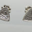 Triangle Stud Earring from Recycled Silver, Handcast silver, Recycled Silver