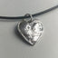 Reclaimed Rustic Silver Heart Pendant on Leather Cord