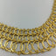 Egyptian Style Neck Collar; Brass Chainmaille Necklace, Statement Necklace