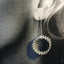 Silver hoop earrings with a difference, Circle Earrings, Silver dangles Earrings