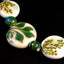 The Ferns, Organic Emerald Green on Ivory Glass Bracelet, Nature Inspired Lampwork Bracelet, Ferns, Leaves, Forest Green Using Rare Glass