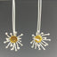 Single Blossom Chrysanthemum Fine Silver Earrings with Gold Keum Boo, Lightweight, Flower Earrings, Handmade Silver Earrings