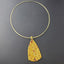 Gold, Red Tree of Life Pendant on Gold Neckwire; Red enamel, Gold foil Pendant, Ancient Looking Pendant