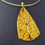 Gold, Red Tree of Life Pendant on Gold Neckwire; Red enamel, Gold foil Pendant, Ancient Looking Pendant