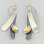 Mixed Metal Geometric Earrings, Kinetic Earrings, Silver Gold Keum Boo Earrings