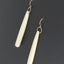 Minimalist carved bone white earrings, Summer earrings, Handmade earrings, sterling silver wires