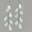 White glass chandelier earrings, white droplet chandelier, kinetic earrings, statement earrings