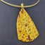 Gold, Red Tree of Life Pendant on Gold Neckwire; Red enamel, Gold foil Pendant, Ancient Looking Pendant